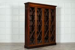 Large English 19thC Mahogany Astral Glazed Bookcase Display Cabinet - 3200258