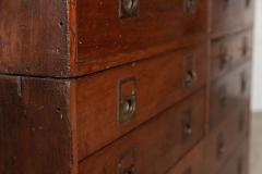 Large English 19thC Mahogany Campaign Chest - 2918435