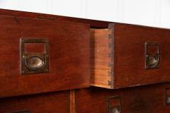 Large English 19thC Mahogany Campaign Chest - 2918439