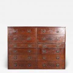 Large English 19thC Mahogany Campaign Chest - 2922068