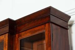 Large English 19thC Mahogany Glazed Breakfront Bookcase - 3528683