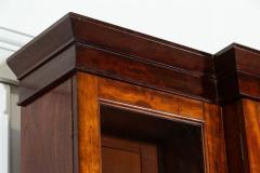 Large English 19thC Mahogany Glazed Breakfront Bookcase - 3528684