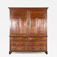 Large English 19thC Oak Housekeepers Cupboard - 4237575