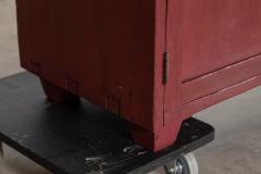 Large English 19thC Painted Pine Locker Cabinet Bench - 4427165