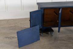 Large English 19thC Painted Pine Locker Cabinet Bench - 4427186