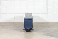 Large English 19thC Painted Pine Locker Cabinet Bench - 4427189