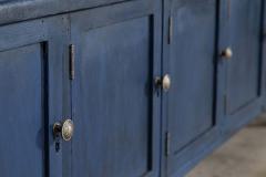 Large English 19thC Painted Pine Locker Cabinet Bench - 4427190