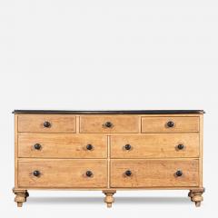 Large English 19thC Pine Dresser Base Drawers - 4405605