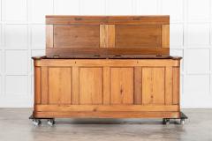 Large English 19thC Pine Grain Bin Store Chest Counter - 3923414