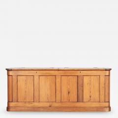 Large English 19thC Pine Grain Bin Store Chest Counter - 3925391