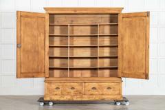 Large English 19thC Pine Housekeepers Cupboard - 4152958