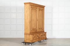Large English 19thC Pine Housekeepers Cupboard - 4152959