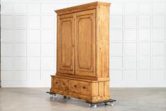 Large English 19thC Pine Housekeepers Cupboard - 4152960