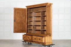 Large English 19thC Pine Housekeepers Cupboard - 4152961