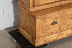 Large English 19thC Pine Housekeepers Cupboard - 4152964