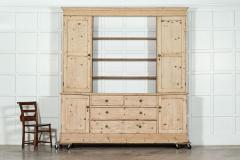 Large English 19thC Pine Open Back Dresser - 3410111