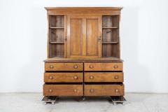 Large English 19thC Scrumbled Pine Housekeepers Cupboard - 2521612