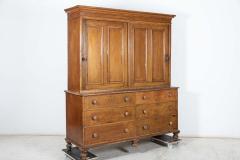 Large English 19thC Scrumbled Pine Housekeepers Cupboard - 2521614