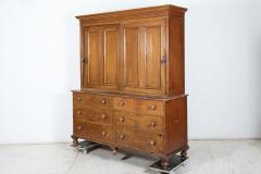 Large English 19thC Scrumbled Pine Housekeepers Cupboard - 2521616