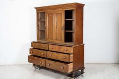 Large English 19thC Scrumbled Pine Housekeepers Cupboard - 2521617