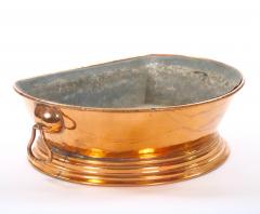 Large English Antique Copper Basin Lions Head Side Handles - 3811317