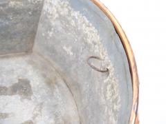 Large English Antique Copper Basin Lions Head Side Handles - 3811318