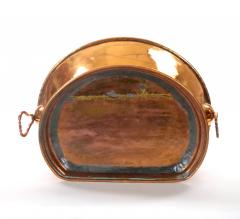 Large English Antique Copper Basin Lions Head Side Handles - 3811323