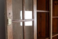 Large English Bleached Oak Glazed Bookcase - 2113084