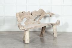 Large English Bleached Teak Root Bench - 3148530