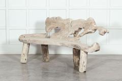 Large English Bleached Teak Root Bench - 3148532