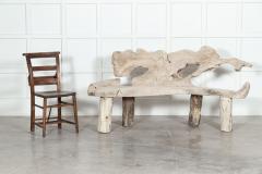 Large English Bleached Teak Root Bench - 3148535