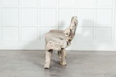 Large English Bleached Teak Root Bench - 3148536