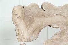 Large English Bleached Teak Root Bench - 3148537