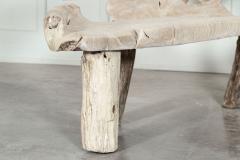 Large English Bleached Teak Root Bench - 3148538