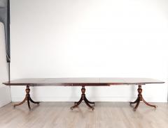 Large English Dining Table Mahogany with Satinwood 19th century and later - 3974020