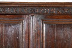 Large English Early 18thC Carved Oak Marriage Cabinet - 4039282