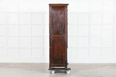 Large English Early 18thC Carved Oak Marriage Cabinet - 4039289