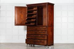 Large English Early 19thC Mahogany Linen Press - 3931166