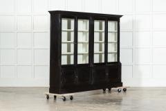 Large English Ebonised Glazed Cabinet - 3568117