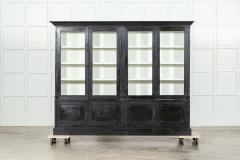 Large English Ebonised Glazed Cabinet - 3568118