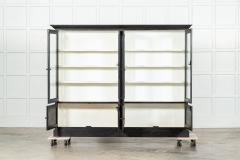 Large English Ebonised Glazed Cabinet - 3568119