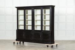 Large English Ebonised Glazed Cabinet - 3568120