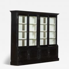 Large English Ebonised Glazed Cabinet - 3571202