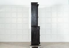 Large English Ebonised Mahogany Glazed Breakfront Bookcase - 3507064
