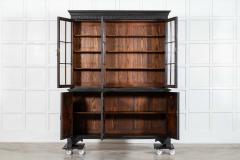 Large English Ebonised Oak Waring Gillow Glazed Cabinet - 4039718