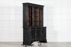 Large English Ebonised Oak Waring Gillow Glazed Cabinet - 4039719