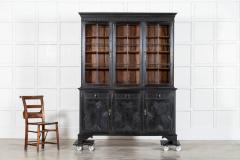 Large English Ebonised Oak Waring Gillow Glazed Cabinet - 4039720