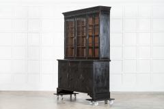 Large English Ebonised Oak Waring Gillow Glazed Cabinet - 4039721