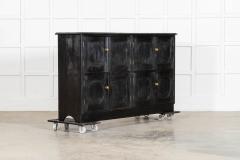 Large English Ebonised Pine Locker Cabinet - 4156860