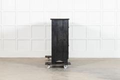 Large English Ebonised Pine Locker Cabinet - 4156865